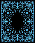 Light Blue Ornate Floral Symmetry Rug