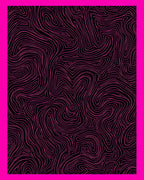 Bold Pink Topographic Swirl Rug