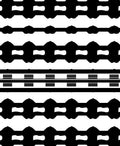 Bold Black Contemporary Chain Rug
