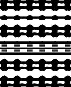 Bold Black Contemporary Chain Rug