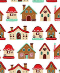 Gingerbread Houses Festive Holiday Collection Rug