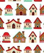 Gingerbread Houses Festive Holiday Collection Rug