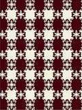 Maroon Ivory Geometric Starburst Grid Rug