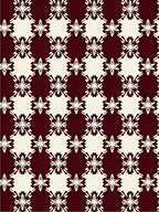 Maroon Ivory Geometric Starburst Grid Rug