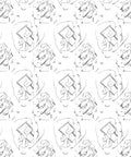 Angular Futuristic Face Outline Rug