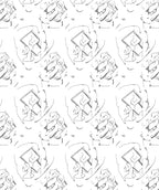 Angular Futuristic Face Outline Rug