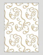 Golden Swirl Scrolling Flourish Rug