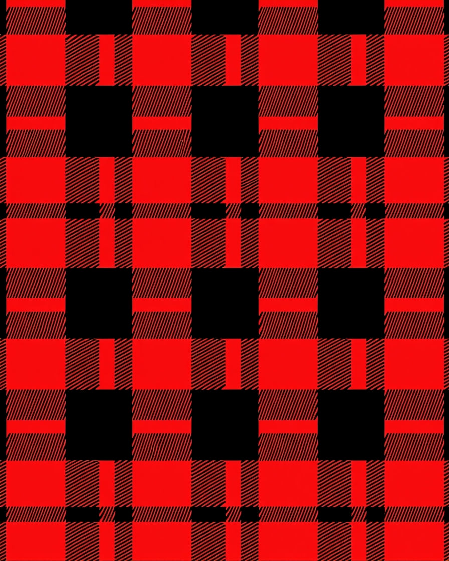 Crimson Black Buffalo Check Plaid Rug