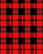 Crimson Black Buffalo Check Plaid Rug