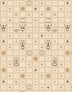 Ancient Runes and Symbols Grid Rug