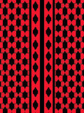 Geometric Diamond Stripe Red Rug