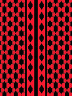 Geometric Diamond Stripe Red Rug