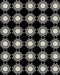Cream Sunburst Tribal Circles Rug