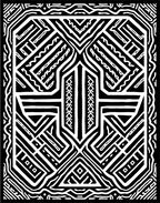 Bold Black White Linear Illusion Rug