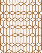 Geometric Tan Lattice Illusion Rug