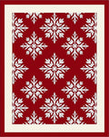 Crimson Snowflakes Repeating Pattern Rug