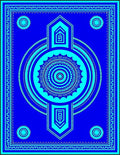 Royal Blue Turquoise Mandala Geometric Rug