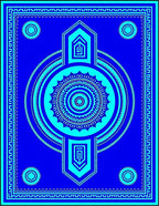 Royal Blue Turquoise Mandala Geometric Rug