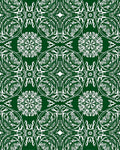 Emerald green ornate floral medallions Rug