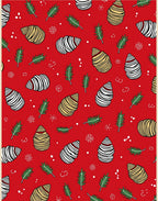 Red Pine Cone And Branch Medley Rug