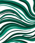 Emerald Green Wavy Abstract Rug