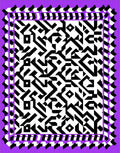 Bold Purple Geometric Maze Rug