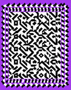 Bold Purple Geometric Maze Rug