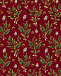 Deep Red Botanical Garden Vine Rug