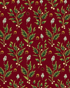 Deep Red Botanical Garden Vine Rug