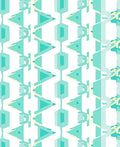 Aqua And Yellow Geometric Repeating Rug