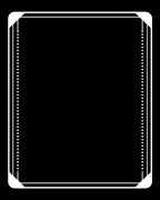 Rounded Corner Twin Line Dot Border Rug