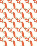 Coral and Sage Abstract Interlocking Shapes Rug