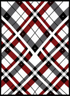 Classic Tartan Red White Grid Rug