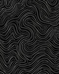 Black White Wavy Line Flow Rug