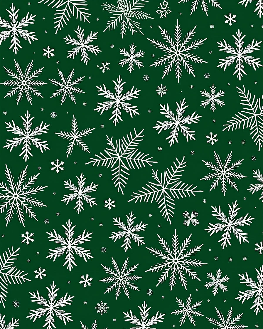 White Snowflake Forest Snowfall Rug