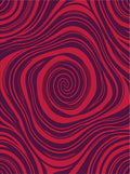 Crimson And Plum Swirl Abstract Rug