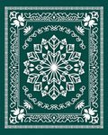 Emerald Green Snowflake Medallion Rug