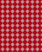 Red Snowflakes All Over Rug