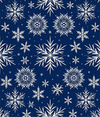 White Snowflakes on Dark Blue Background Rug
