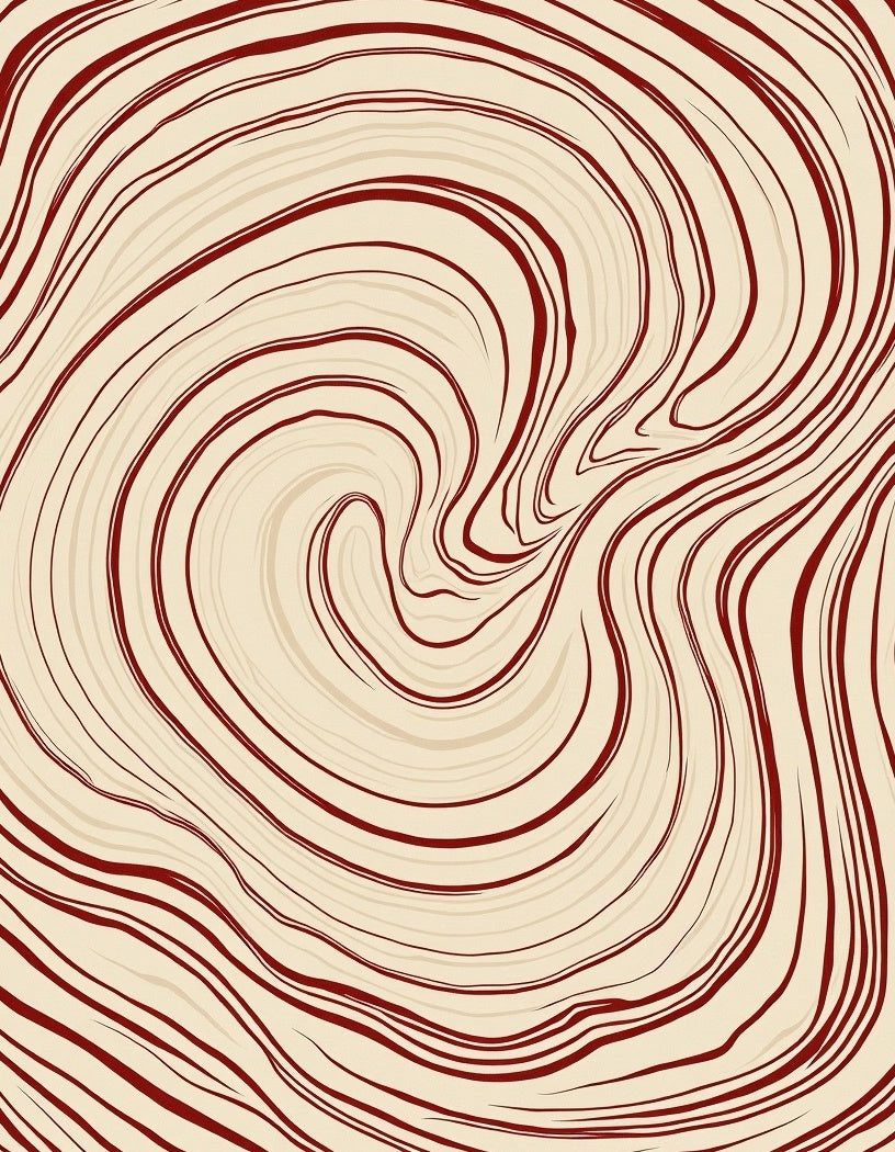 Crimson Swirl Agate Abstract Rug