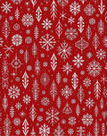 Festive Red White Snowflake Pine Forest Rug