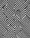 Bold Black White Intersecting Stripes Rug