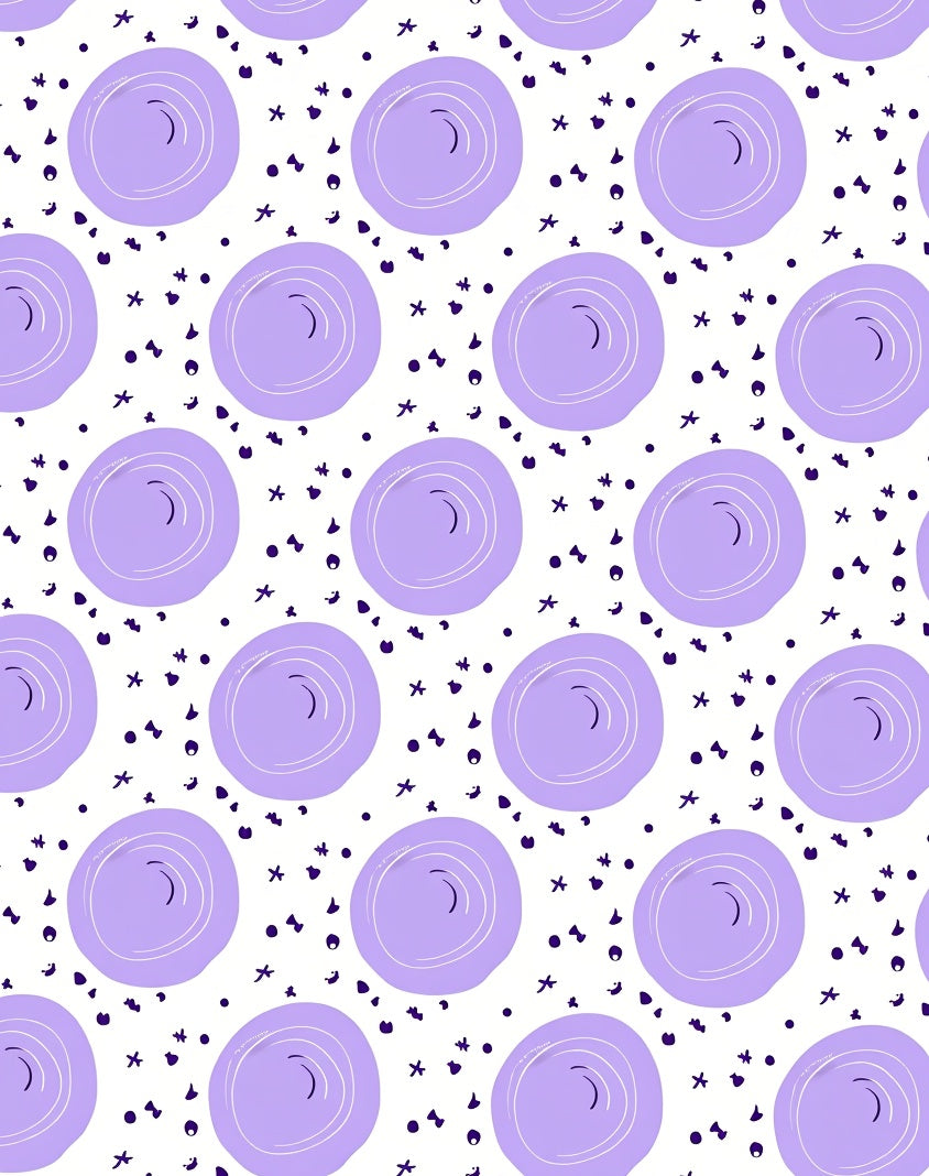 Pastel Purple Abstract Circles Sprinkle Rug