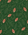 Jungle Green Leafy Botanical Background Rug