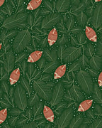 Jungle Green Leafy Botanical Background Rug