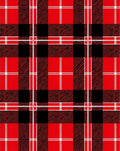 Classic Red Black Plaid Check Rug