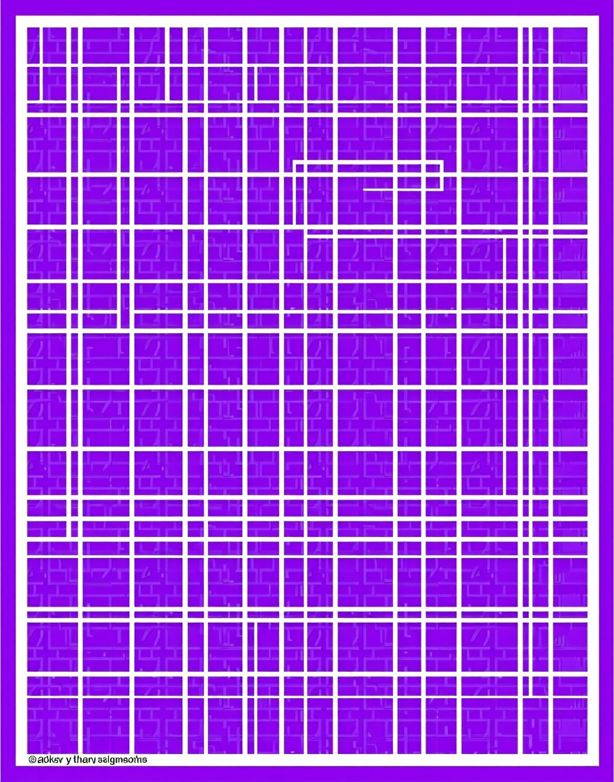 Vibrant Purple Grid with Subtle Texture Rug
