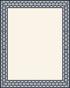 Classic Navy Geometric Border Rug