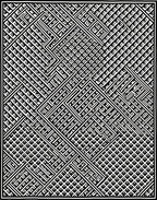Black White Geometric Maze Runner Rug