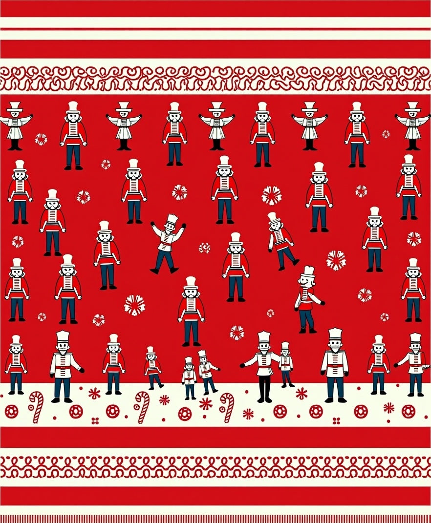 Red Toy Soldier Holiday Collection Rug